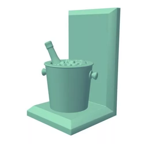 Set Wine Bottle Without Shelf 3d model