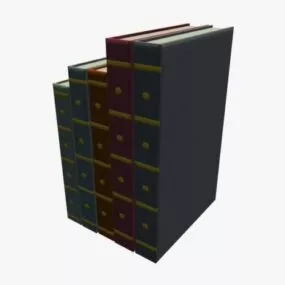 Books Literature Stack 3d model