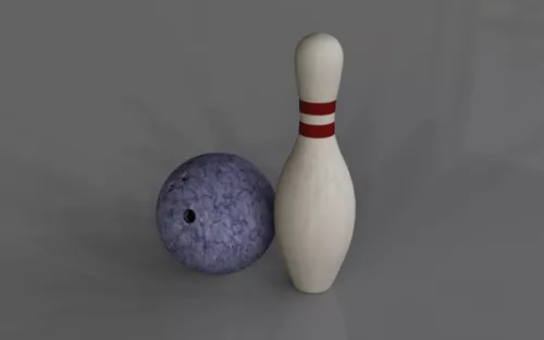 Bowling Ball With Pin 3d model Bowling Ball With Pin 3d model