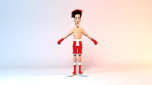 Boxer Cartoon Character 3d model Boxer Cartoon Character 3d model