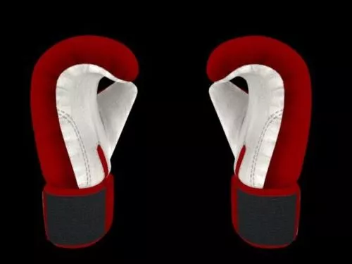 Boxing Gloves Red Color 3d model Boxing Gloves Red Color 3d model