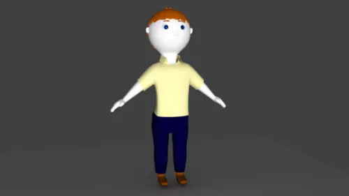 Chinese Anime Hunter Boy 3d model
