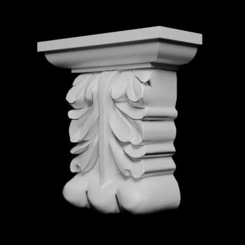 European Corner Column Base 3d model