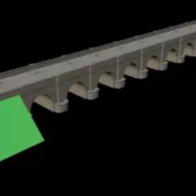 Modern Bridge Canal 3d model