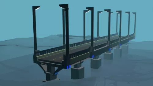 Modern Bridge Construction 3d model Modern Bridge Construction 3d model