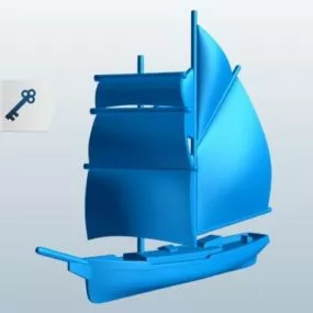 Brigantine Sailor Boat 3d model