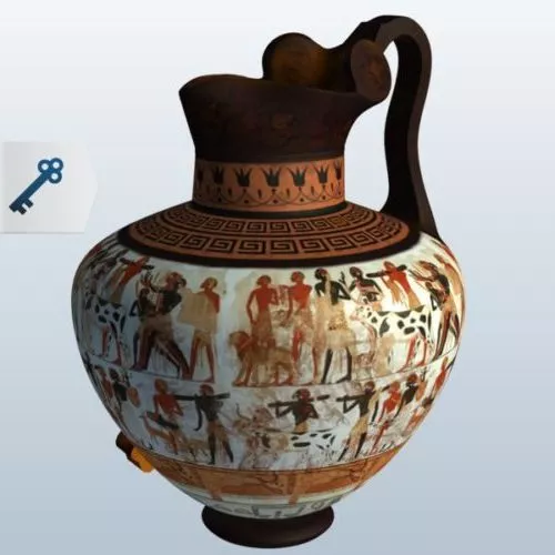Yellow Porcelain Vase 3d model