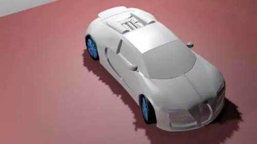 Red Bugatti Veyron 3d model Red Bugatti Veyron 3d model