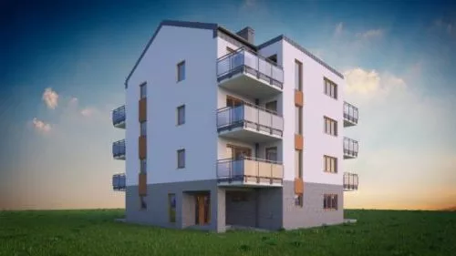 Modern Apartment Building House 3d model Modern Apartment Building House 3d model