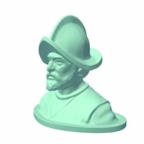 Spanish Conquistador Bust 3d model