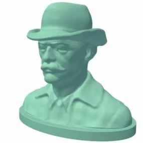Bust Western Lawman Printable 3d model