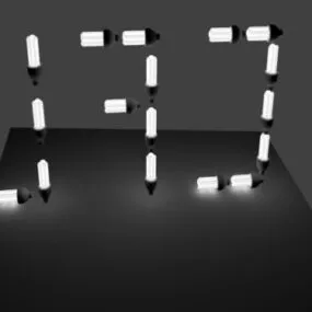 Words Led Light 3d model
