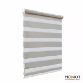 Windows Rolled Curtains 3d model