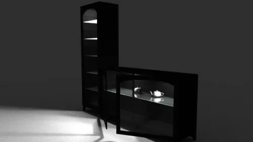 Black Cabinets 3d model Black Cabinets 3d model
