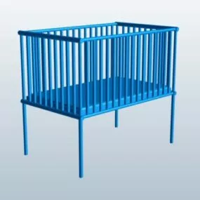 Wood Cage Bed 3d model