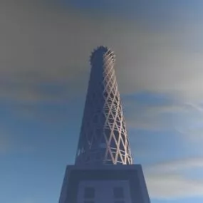 Cairo Tower Building 3d model
