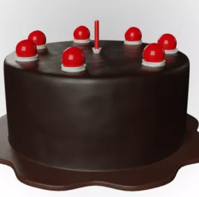 Chocolate Cake V1 3d model