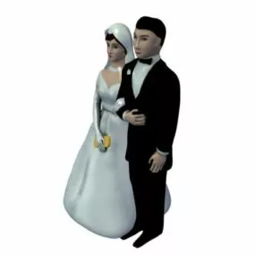 Cake Topper Bride Figurine 3d model