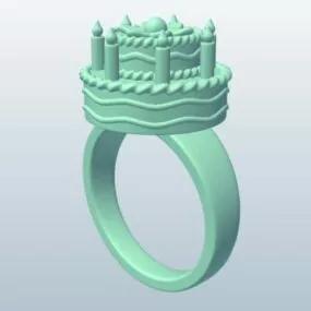 Cake On Ring 3d model