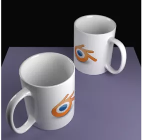 Twin Mug 3d model