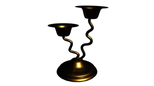 Candlestick With Silver Stand 3d model