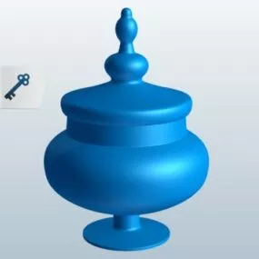 Lowpoly Candy Jar 3d model