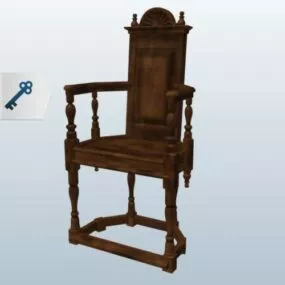 Classic Caquetoire Chair 3d model