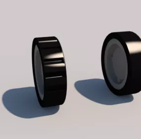 Car Wheel Lowpoly 3d model
