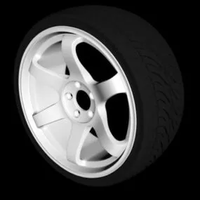 Car Wheel Wolf 3d model