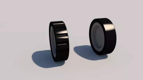 Chrome Rims For Car 3d model