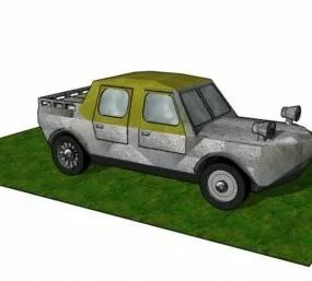 Old Car Amphibious 3d model