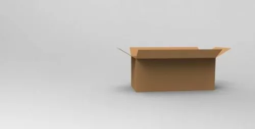 Two Cardboard Boxes Stacked 3d model