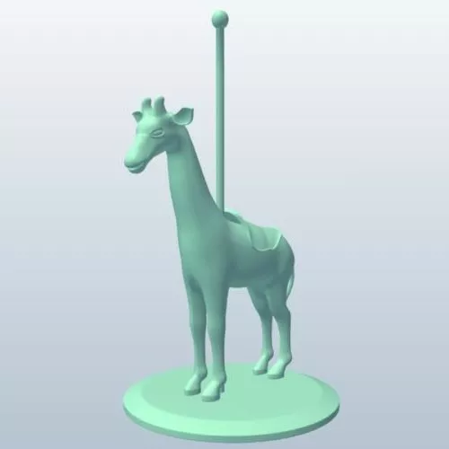 Carousel Giraffe Figurine 3d model Carousel Giraffe Figurine 3d model