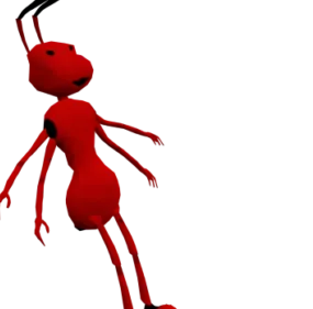 Cartoon Red Ant 3d model