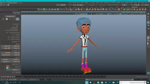 Animated Chinese Boy 3d model