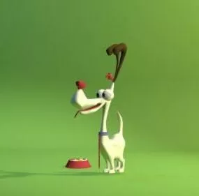 Cute Cartoon Dog Character V1 3d model