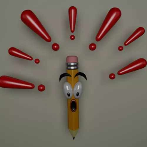 Pencils Stack 3d model