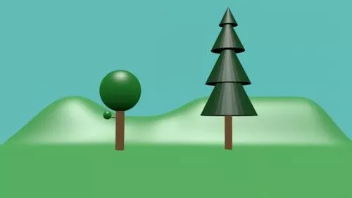 Cartoon Trees Simple 3d model Cartoon Trees Simple 3d model