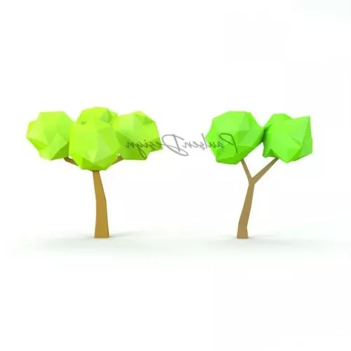 Lowpoly Cartoon Trees 3d model Lowpoly Cartoon Trees 3d model