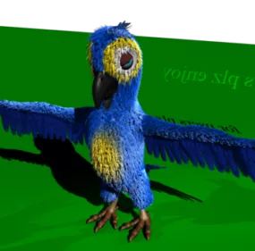 Cartoon Parrot Animal 3d model
