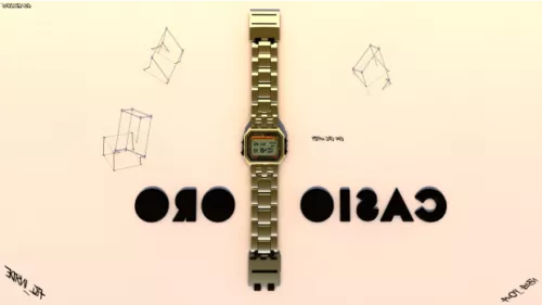Men Circle Wrist Watch 3d model