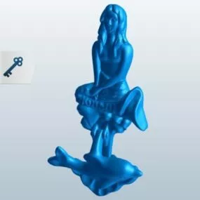 Cast Iron Mermaid 3d model