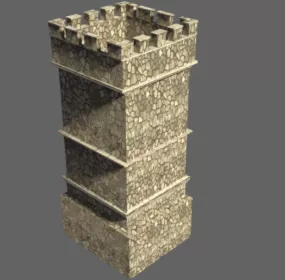 Stone Castle Tower 3d model