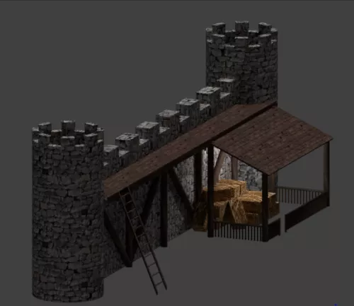 Fantasy Castle Battle 3d model