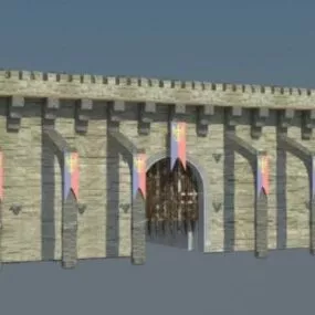 Medieval Castle Door 3d model