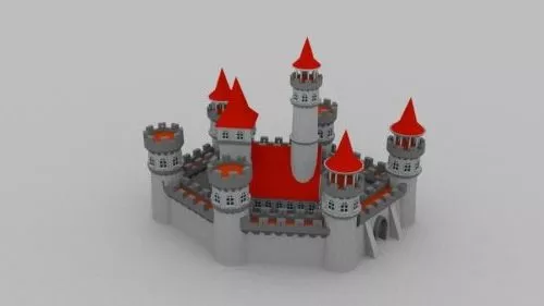 Medieval Castle Lowpoly 3d model