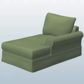 Casual Sectional Chaise Lounge 3d model