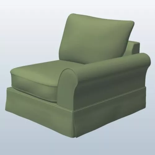 Casual Sectional Single Chair 3d model Casual Sectional Single Chair 3d model