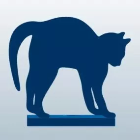 Cat Silhouette Cardboard 3d model