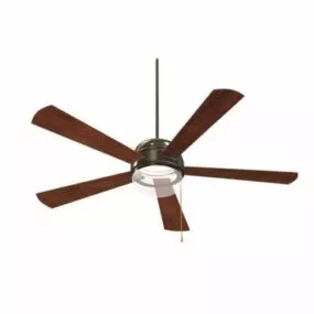 Ceiling Fan Wood Wings 3d model